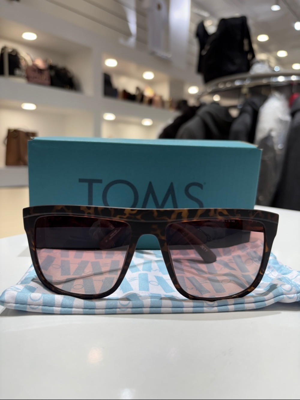 TOMS Tortoiseshell Sunglasses with Brown Gradient Lenses